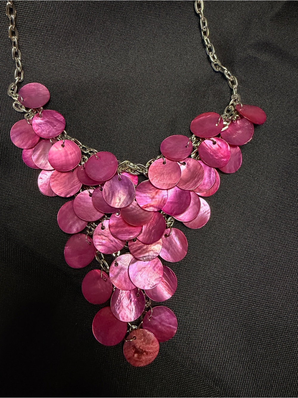 Park Lane Pink Shell Disc Statement Necklace